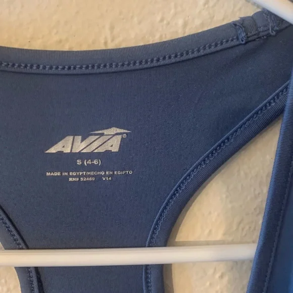 Avia Blue Ruched Sleeveless‎ Tank Top - Picture 2 of 5